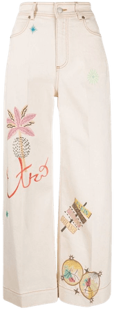 ETRO motif-print high-waisted straight-leg Jeans - Farfetch