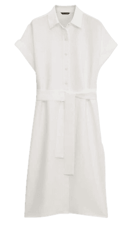Shirt dress with belt - Women - Massimo Dutti