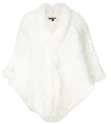 Faux fur Cape in white