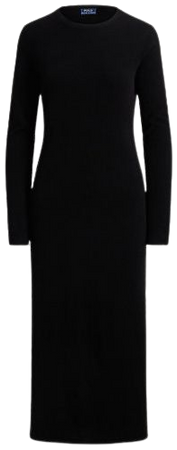 Cashmere Crewneck Midi Sweater Dress