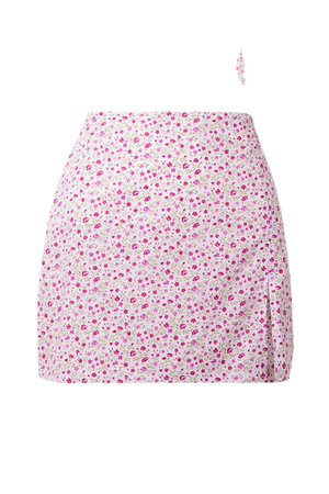 Net Sustain Sophie Floral-print Cotton Mini Skirt - Pastel pink