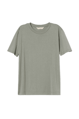 Silk-blend T-shirt - Green