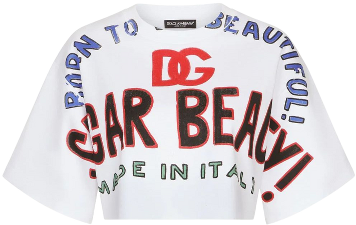 Dolce & Gabbana logo-print Crop T-shirt - Farfetch