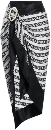 Balmain Logo Wrap Skirt Ss20 | Farfetch.com