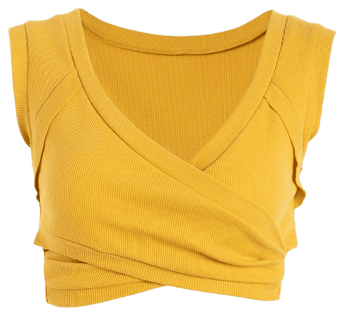 【Co-branding】Simple Sheath Cross Cropped T-Shirt | Tops | Kollyy Deep Gray White Yellow Women Tank Tops Simple V Neck Polyester Tank Tops | kollyy
