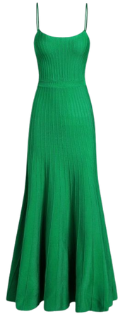 Women's Daily Casual Knitted Solid Color Nonadjustable Spaghetti Strap Empire Waist A Line Maxi Dress In GREEN | ZAFUL 2023