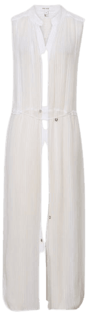 Havanna White Resort Sleeveless Shirt Dress – REISS