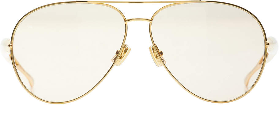 Aviator-Frame Metal, Bio-Nylon Sunglasses By Bottega Veneta | Moda Operandi