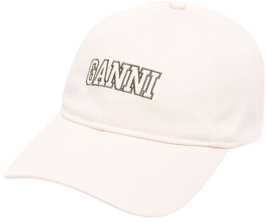 GANNI Embroidered Logo Cap - Farfetch