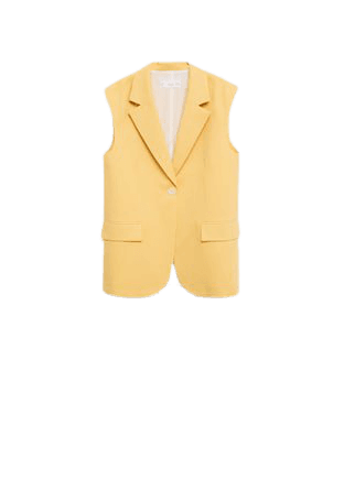 Long linen-blend vest - Women | Mango USA