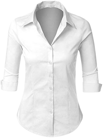 white buttoned shirt