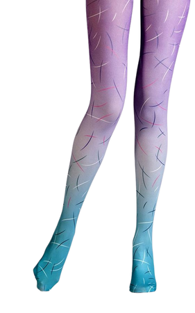 colorful print tights