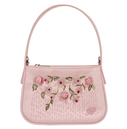 blumarine pink embroidered bag