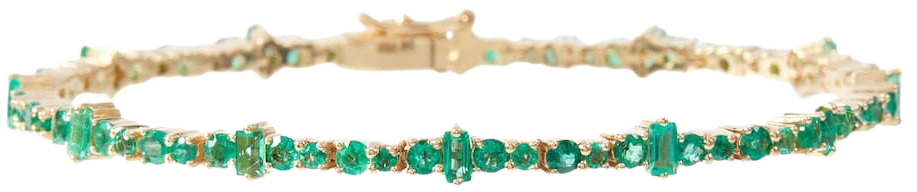 Ileana Makri - Rivulet 18kt gold bracelet with emeralds | Mytheresa