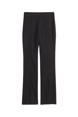 Slit-hem Flared Pants - Black - Ladies | H&M US
