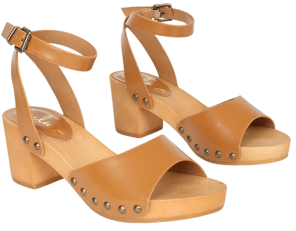 Tan Platform Sandals - Ankle Strap Sandals - Wood Sandals - Lulus