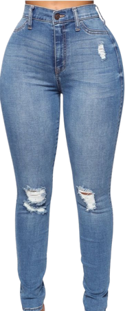 fashionova high waisted blue jeans