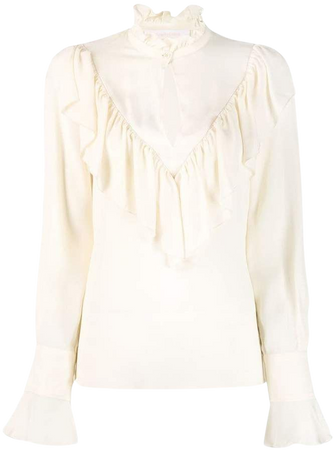 Neo-Victorian ruffled blouse