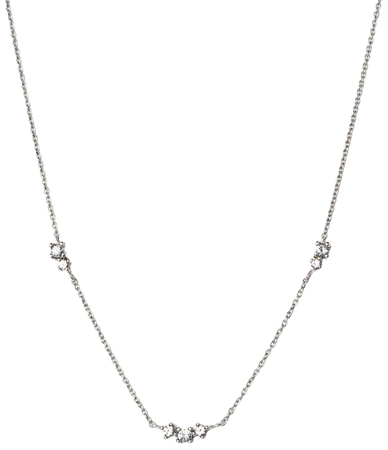 Floating Sapphire Necklace Silver | Mejuri