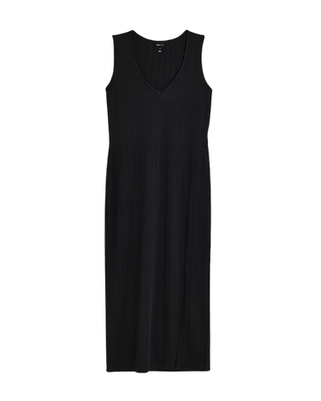 Black bodycon midi dress | River Island