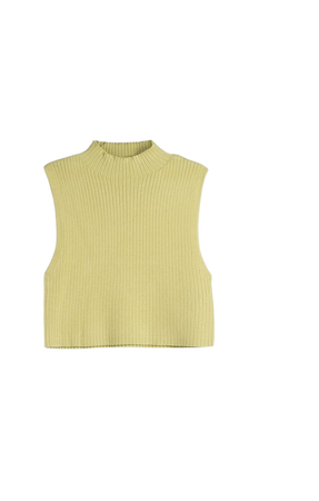 Sleeveless knit high neck top - Tops and corsets - Women | Bershka