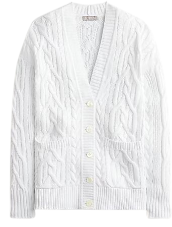 J.Crew: Cable-knit Cardigan Sweater For Women