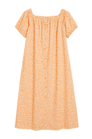 Maxi smock dress - Burnt orange - Maxi dresses - Monki WW