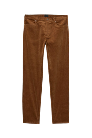 Corduroy trousers Slim Fit - Light brown - Men | H&M GB
