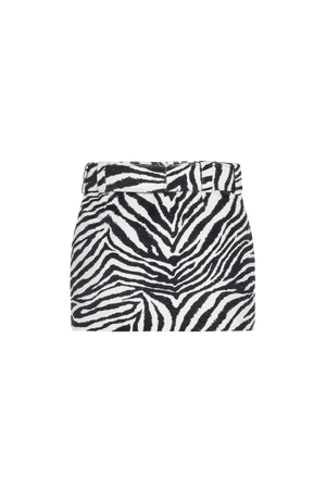 zebra striped print skirt