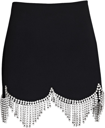 Area Crystal-Embellished Scalloped Mini Skirt | INTERMIX®