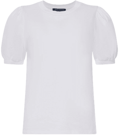 Puff Sleeve Tee Linen White– French Connection US