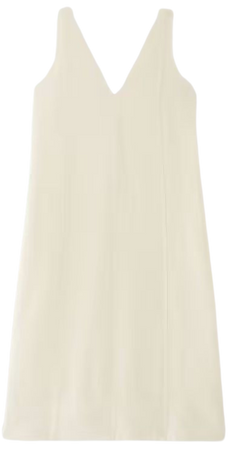 The Linen V-Neck Midi Dress Bone – Everlane