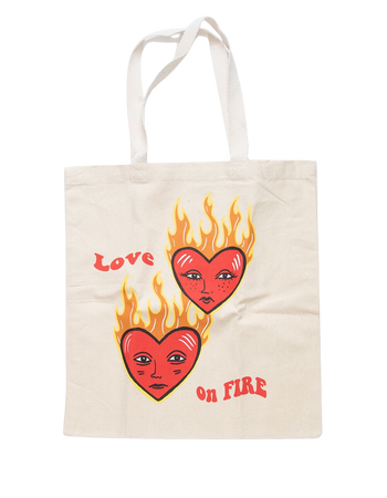 tote bag Tilly’s love on fire