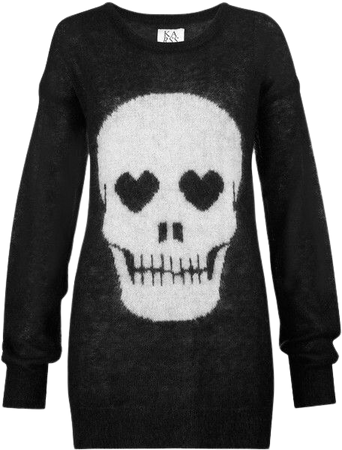 skull sweater dress