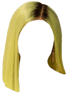 Short Straight Yellow Green Hair