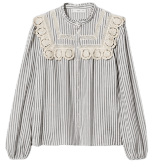 Swiss embroidery cotton blouse - Women | Mango USA
