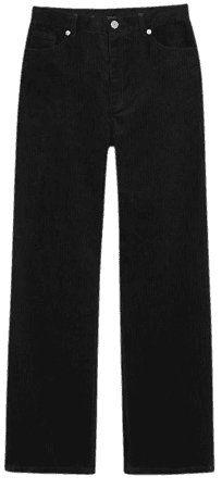 Yoko black corduroy trousers - Black - Corduroy trousers - Monki WW
