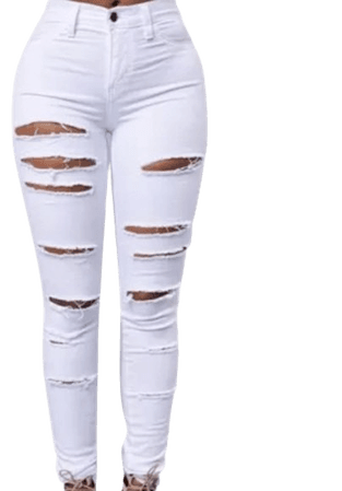 Denim 24/7 Pants & Jumpsuits | White Ripped Skinny Jeans | Poshmark