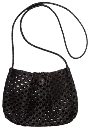 black braided leather Dita clutch bag | agnès b.