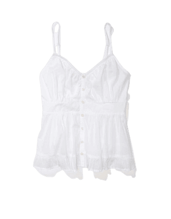 AE Button-Up Babydoll Top