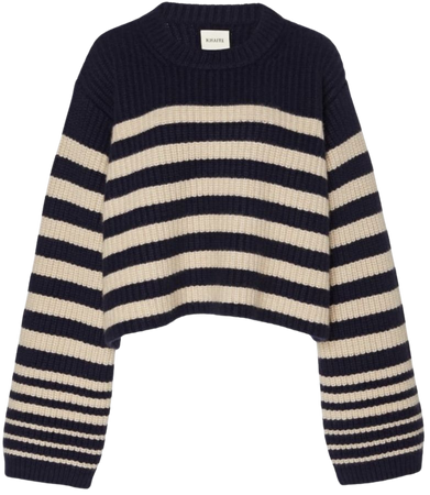 khaite striped sweater
