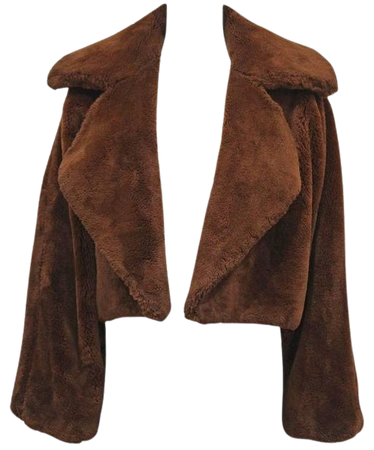Oversized teddy bear faux fur bolero jacket, c. 1990s For Sale at 1stdibs