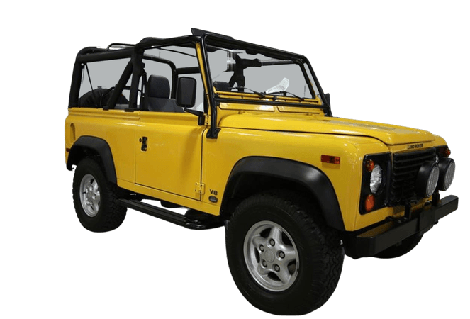 Land Rover Defender Yellow Car