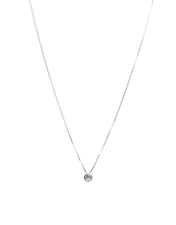 Kingsley Ryan necklace in sterling silver with clear stone pendant | ASOS