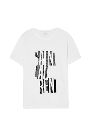 SAINT LAURENT | Printed cotton-jersey T-shirt | NET-A-PORTER.COM