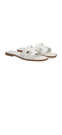 white Hermes sandals
