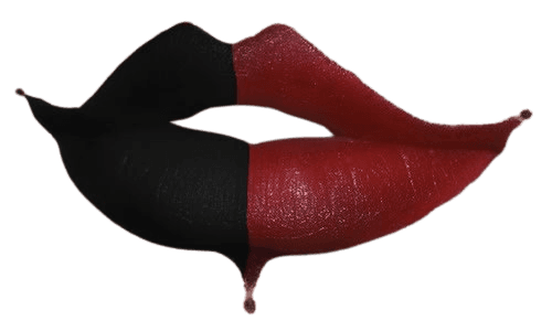 Split Black & Red Jester Lipstick