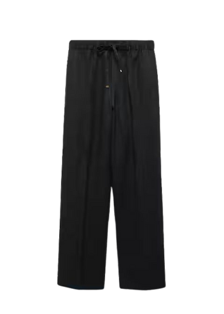 Linen-blend elastic waist trousers - Women | Mango USA