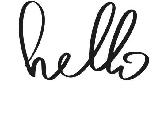 Handwriting word hello Royalty Free Vector Image