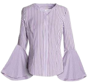 Michelle Striped Cotton-poplin Blouse